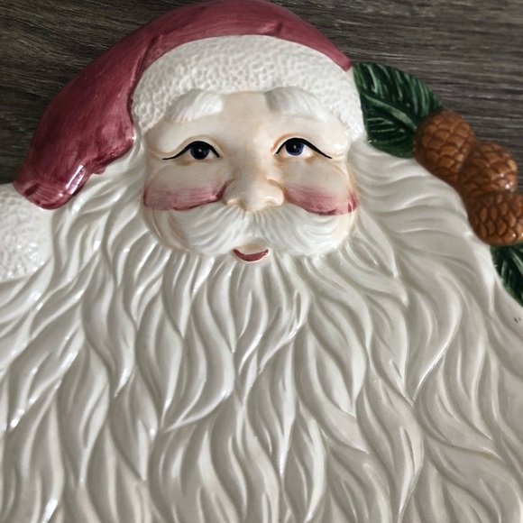 Vtg Ceramic Santa Plate - Picture 3 of 13